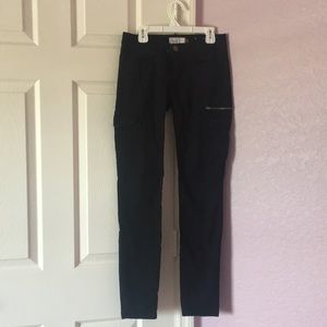 Black Slim Cargo Pants